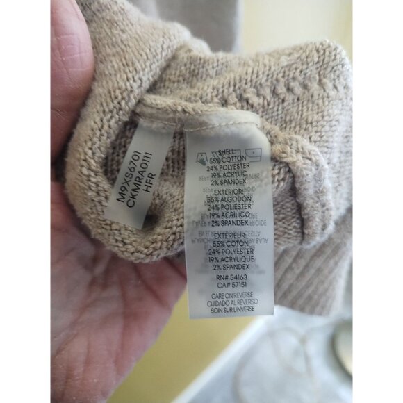 Calvin Klein Cotton Blend Cowl Neck Sweater L Designer Classic - Picture 4 of 5